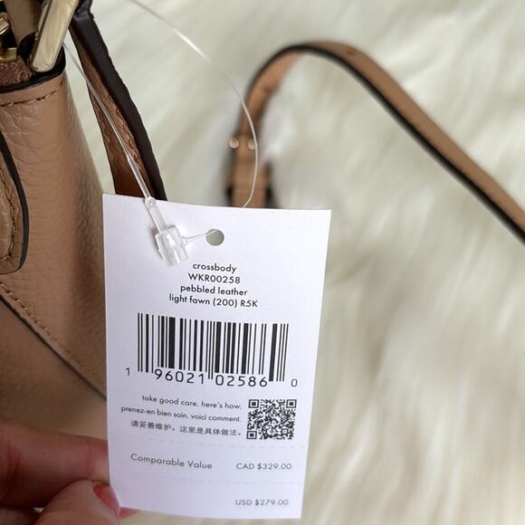 NWT💃Kate Spade Monica Crossbody Pebbled Leather Purse Bag - Picture 8 of 8